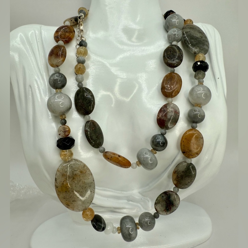 NWT—Barse Eagle Eye Jasper 38” Necklace – Sterling Silver